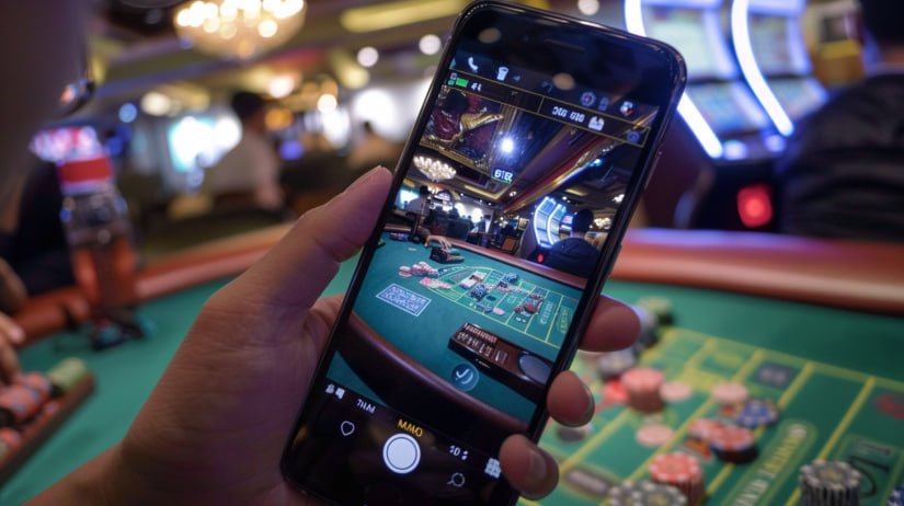 Filipino player navigating ckcbet login platform categories on a smartphone